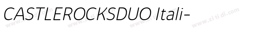 CASTLEROCKSDUO Itali字体转换